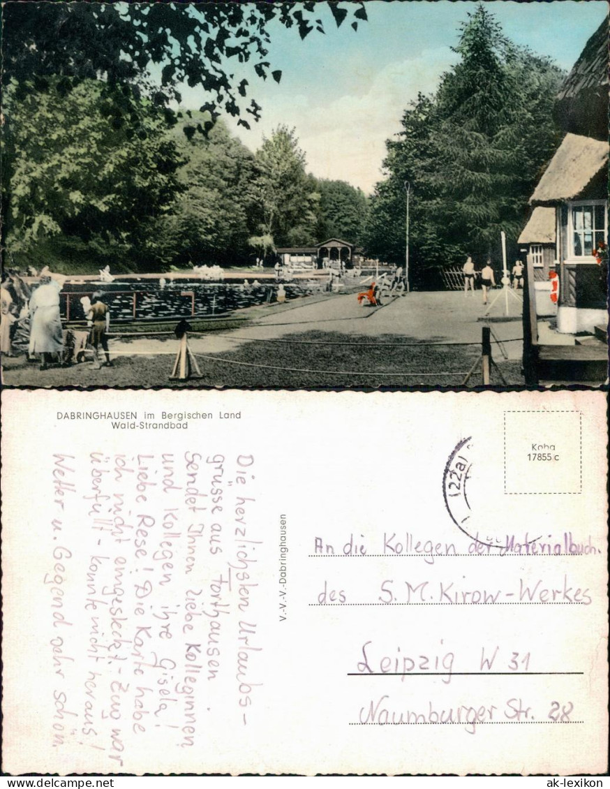 Ansichtskarte Wermelskirchen OT Dabringhausen - Wald-Strandbad 1959 - Wermelskirchen