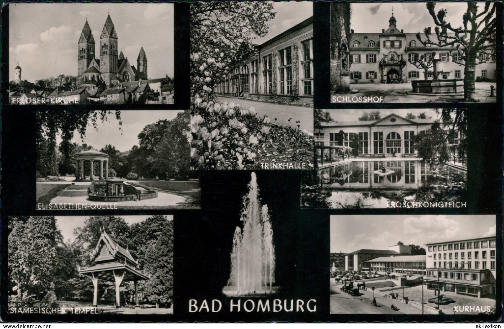 Bad Homburg Vor Der Höhe Kirche, Trinkhalle, Schlosshof,  1959 - Bad Homburg