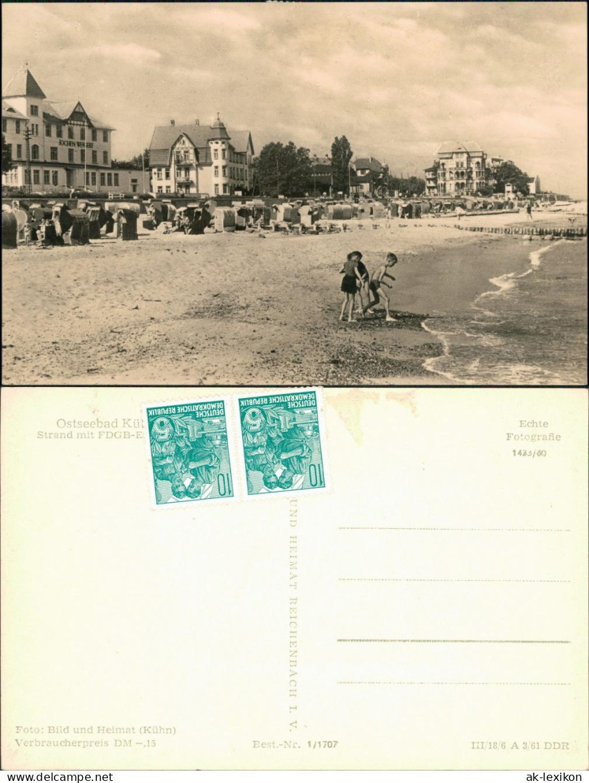 Ansichtskarte Kühlungsborn Strand Mit FDGB-Erholungsheimen C1961 - Kühlungsborn