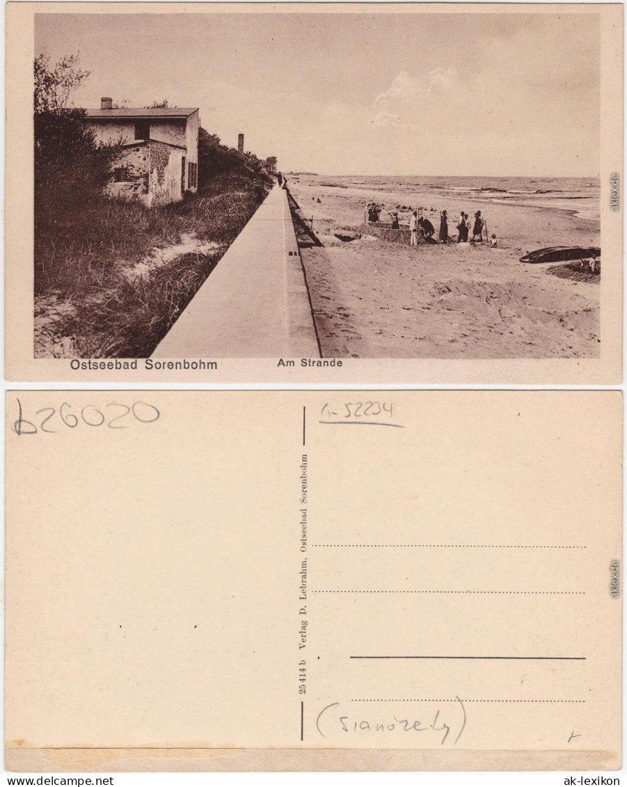 Postcard Sorenbohm Sarbinowo (Mielno) Am Strand - Haus 1922 - Pommern
