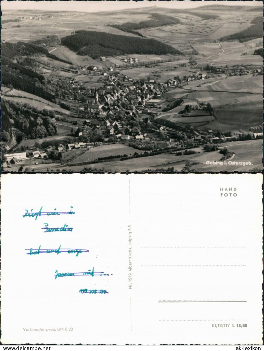 Ansichtskarte Geising-Altenberg (Erzgebirge) Panorama-Ansicht 1960 - Geising