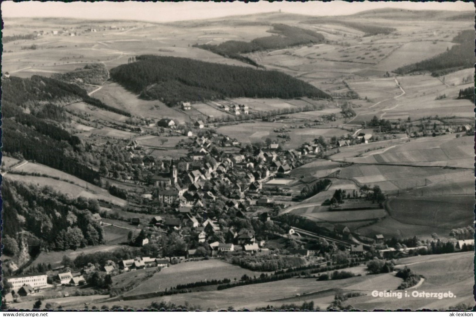 Ansichtskarte Geising-Altenberg (Erzgebirge) Panorama-Ansicht 1960 - Geising