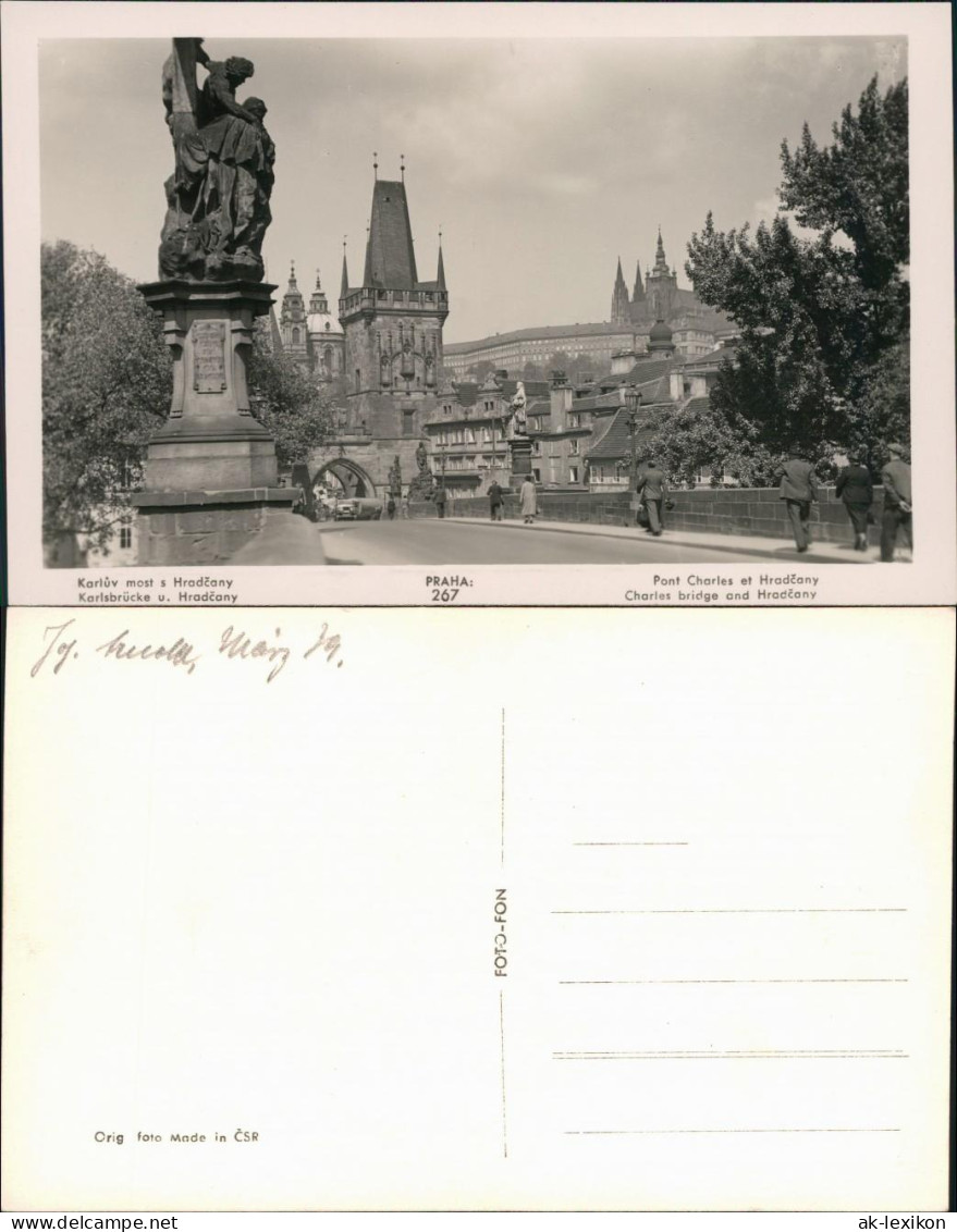 Ansichtskarte Prag Praha Karlsbrücke/Karlův Most 1939 - Tchéquie