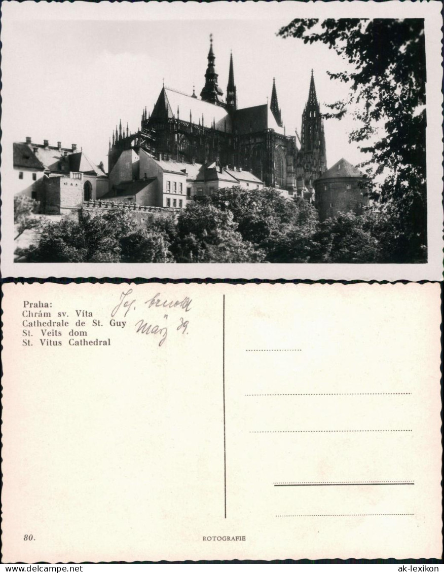 Ansichtskarte Prag Praha St. Veitsdom / Chrám Sv. Víta 1939 - Tchéquie