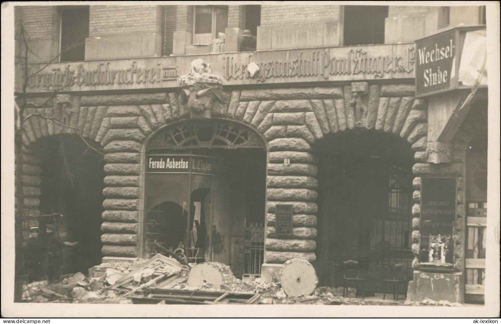 Kreuzberg-Berlin Zerstörte Geschäft Lindenstr. 3 SPD Vorwärts Mehringplatz 1919 - Kreuzberg