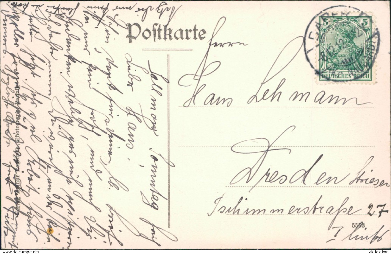 Postcard Sallmow Żelmowo Partie Am Schloß B  	Łobez Labes Pommern 1912 - Pommern