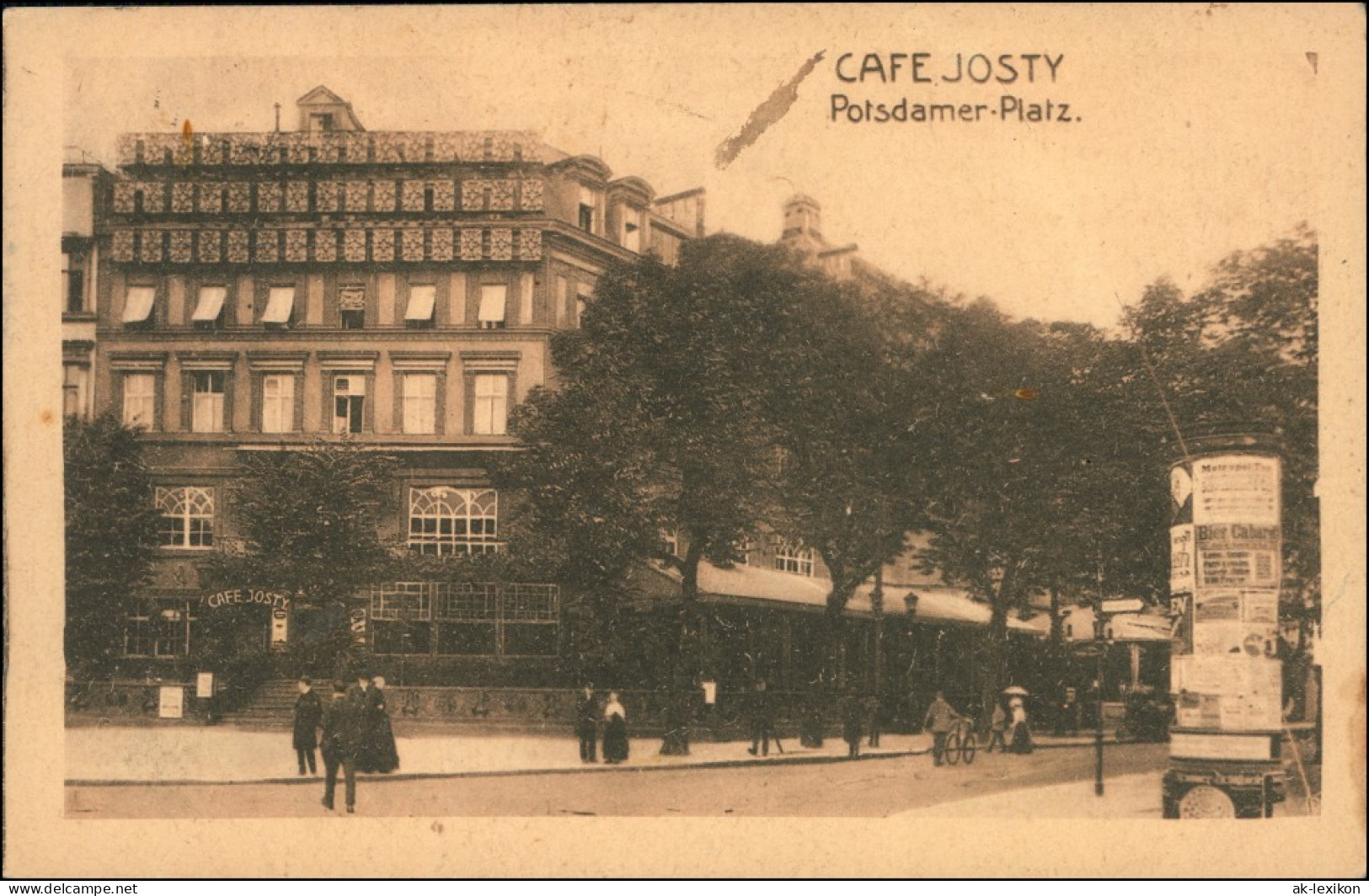 Ansichtskarte Tiergarten-Berlin Cafe Josty - Potsdamer Platz 1928  - Tiergarten
