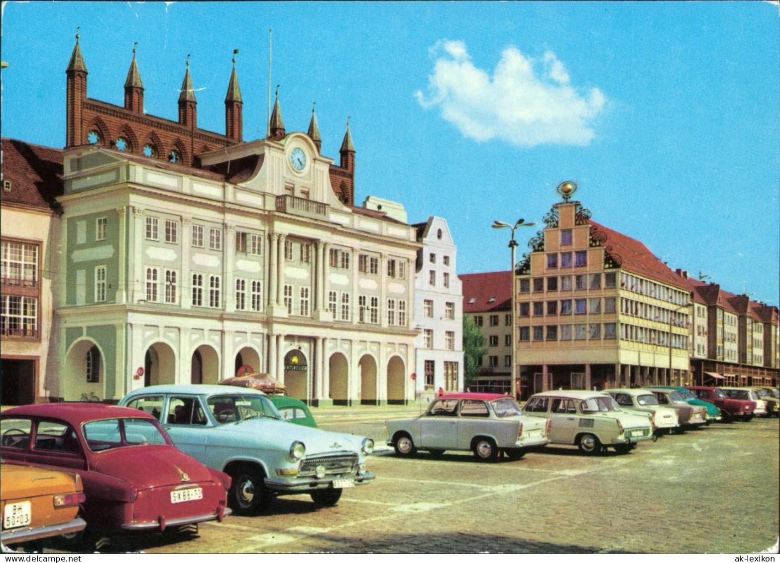 Ansichtskarte Rostock Rathaus Und Haus Der Sonne G1977 - Rostock