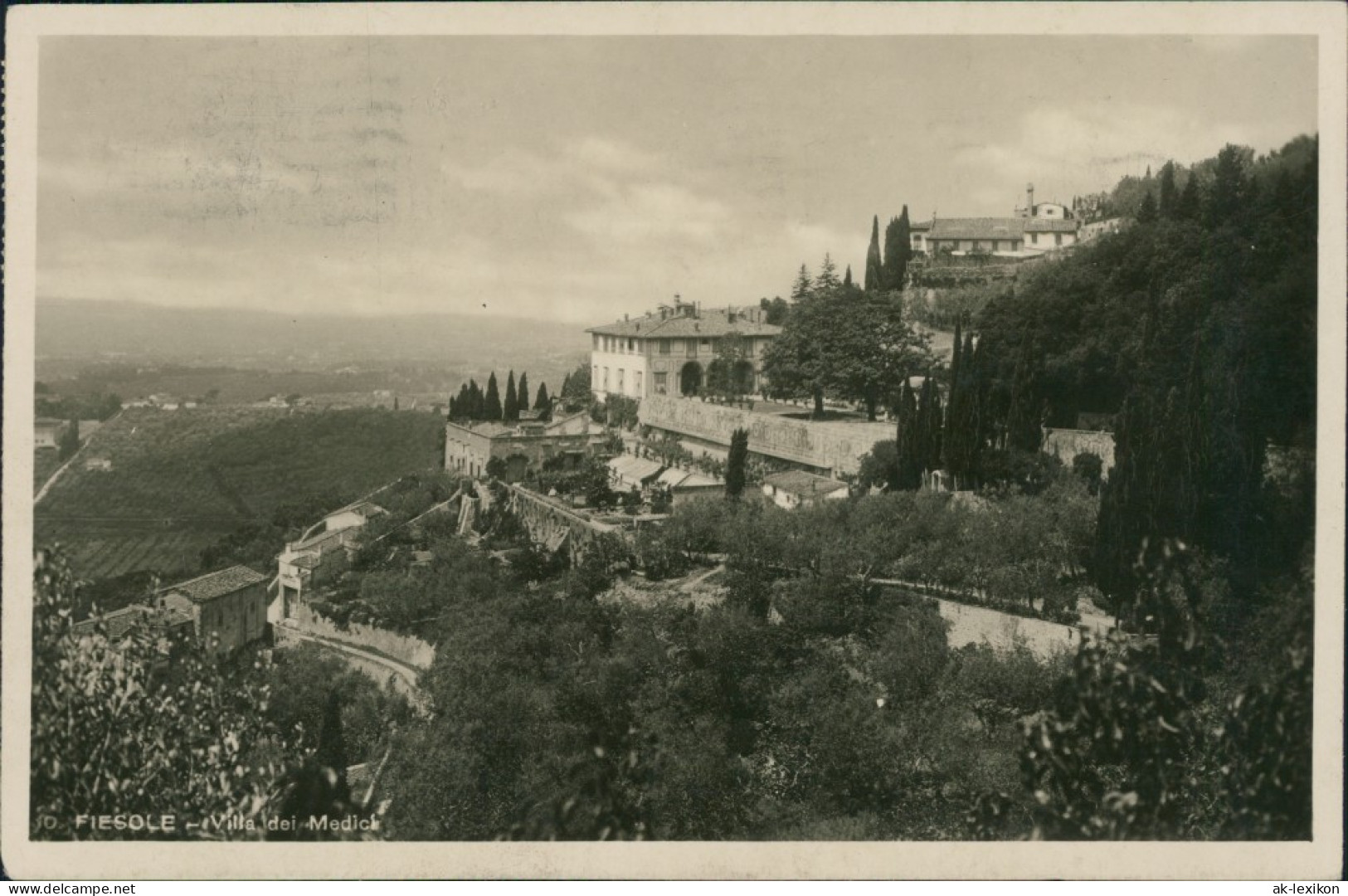 Cartoline Fiesole Villa Dei Medick 1933 - Other & Unclassified