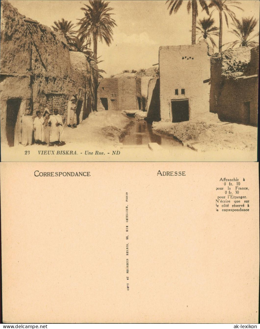 Postcard Biskra بسكرة Biskira Kinder Auf Der Straße 1925 - Biskra