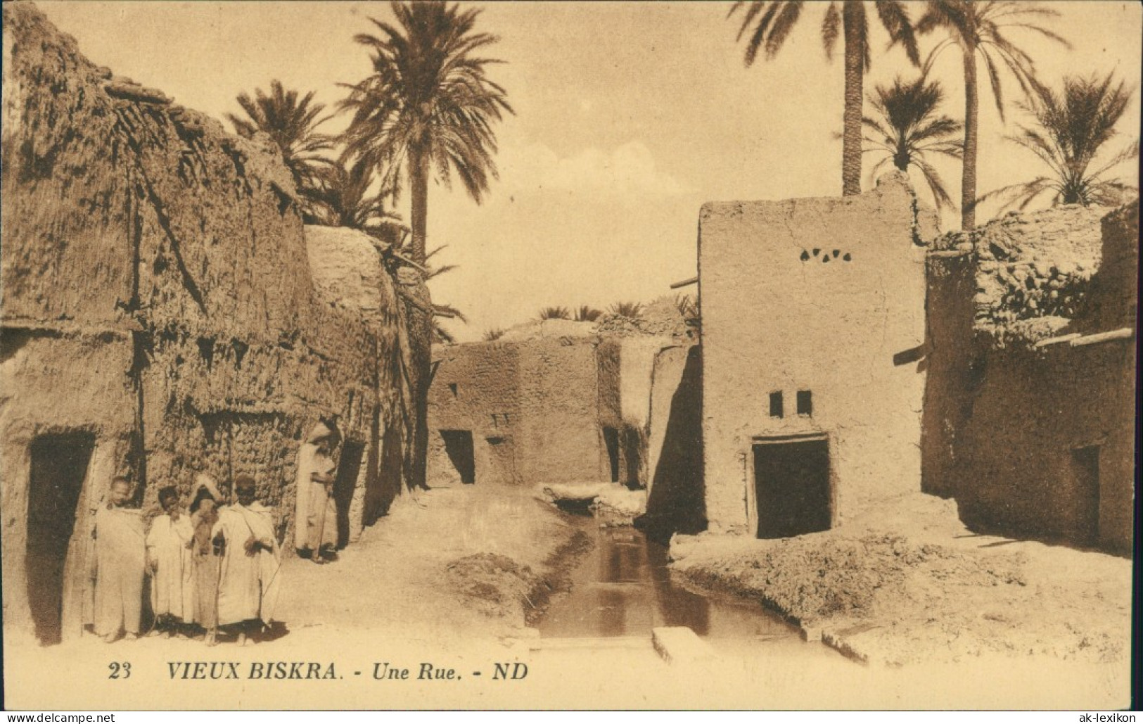 Postcard Biskra بسكرة Biskira Kinder Auf Der Straße 1925 - Biskra