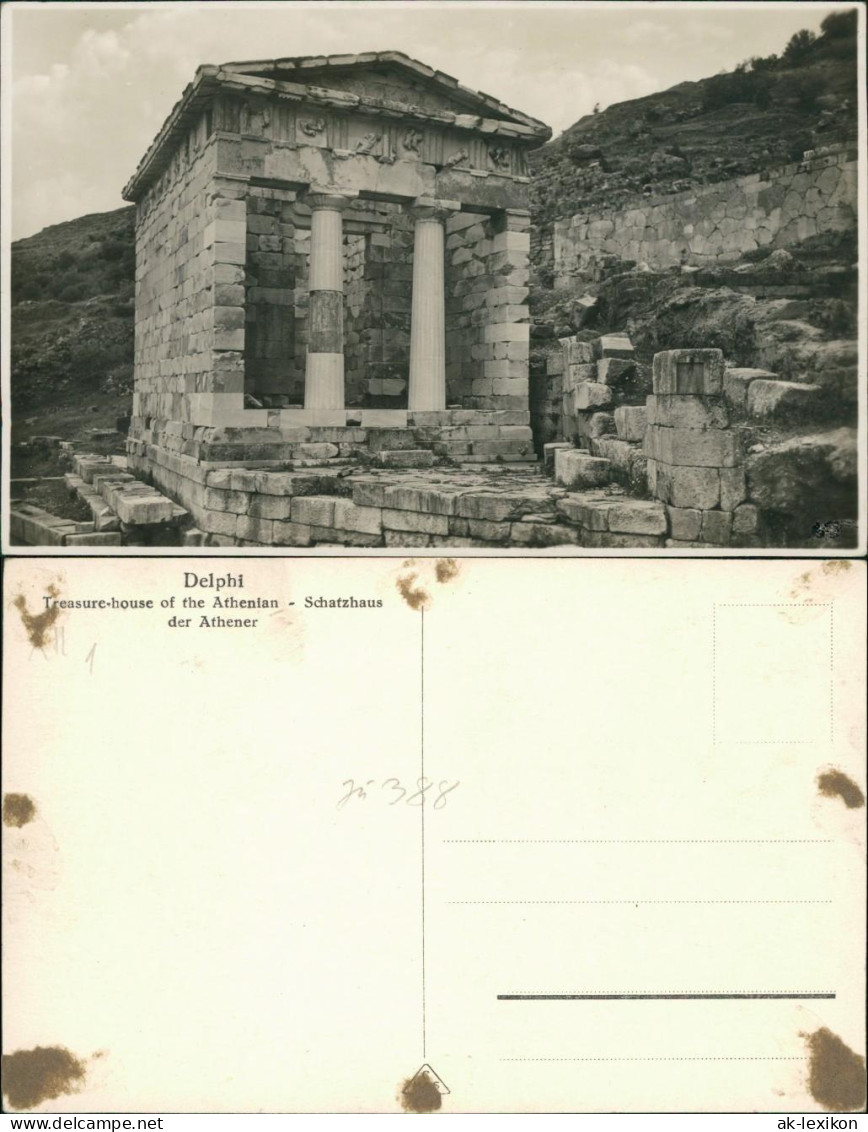 Delphi Treasure-house Of The Athenian/Schatzhaus Der Athener 1938 - Grèce