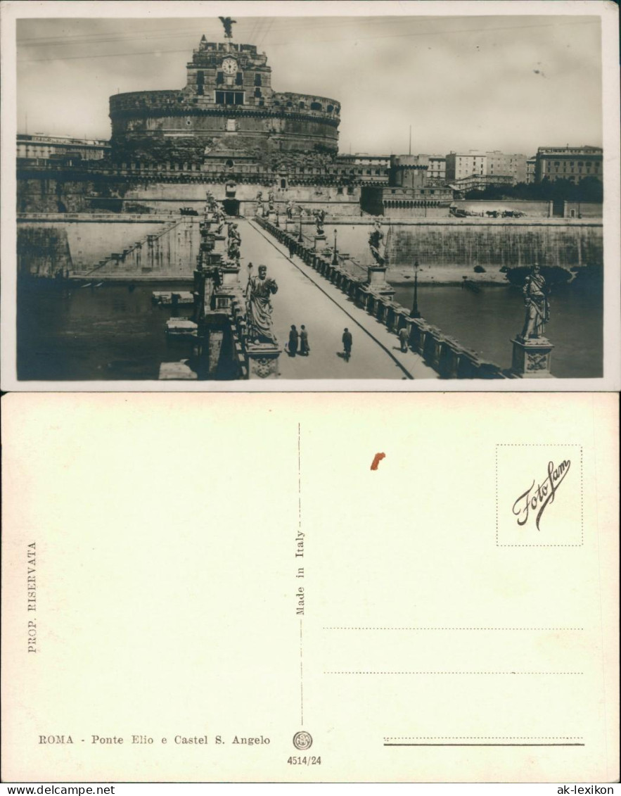 Cartoline Rom Roma Ponte Elio E Castello S. Angelo 1932 - Other & Unclassified
