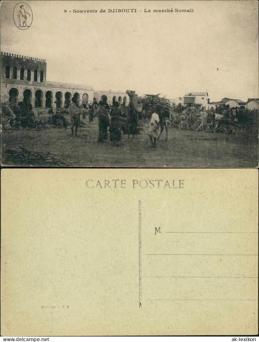 Postcard Dschibuti Djibouti Le Marché Somali 1918 - Somalie