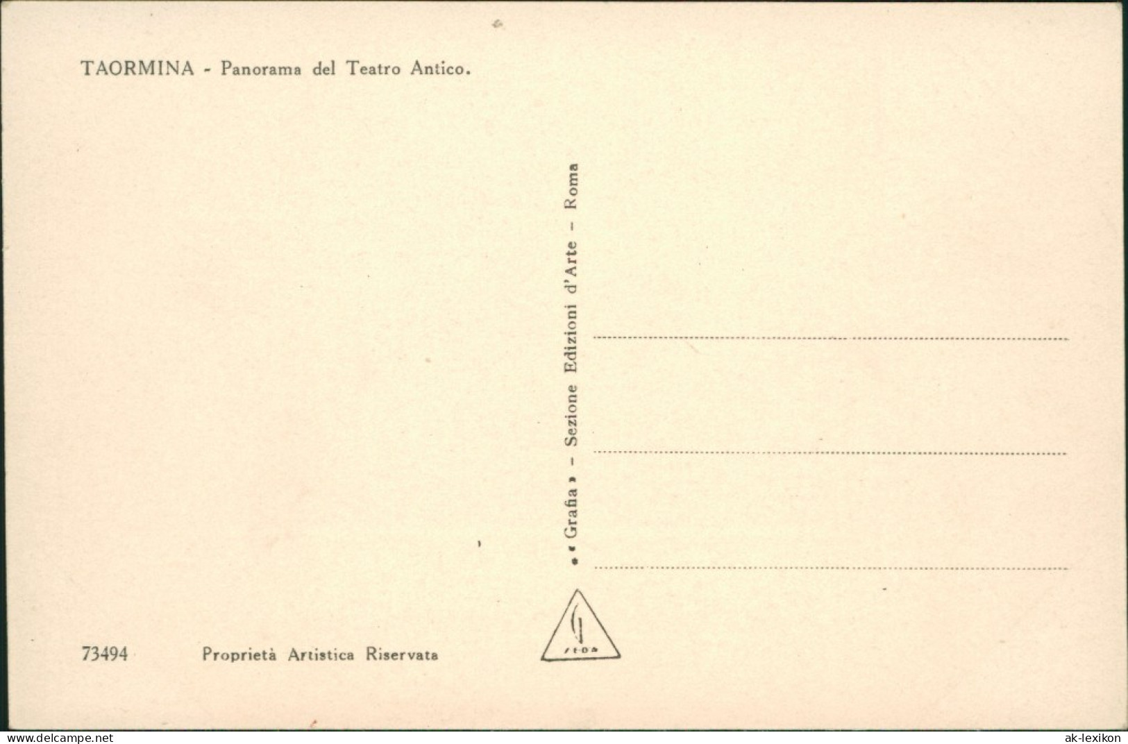 Cartoline Taormina Panorama Del Teatro Antico 1932 - Autres & Non Classés