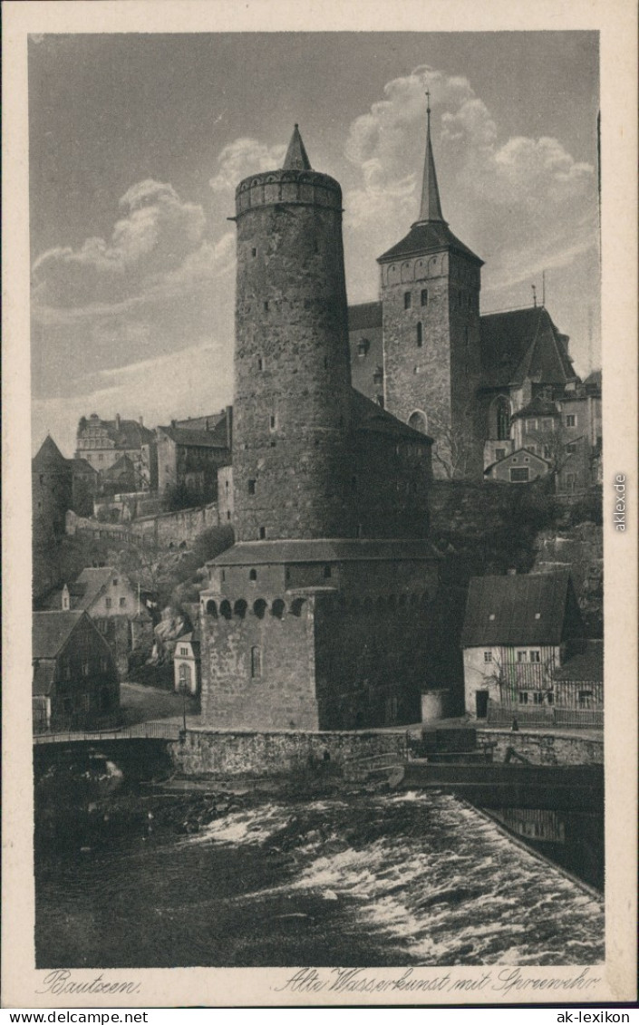 Ansichtskarte Bautzen Budyšin Alte Wasserkunst Mit Spreewehr 1928 - Bautzen