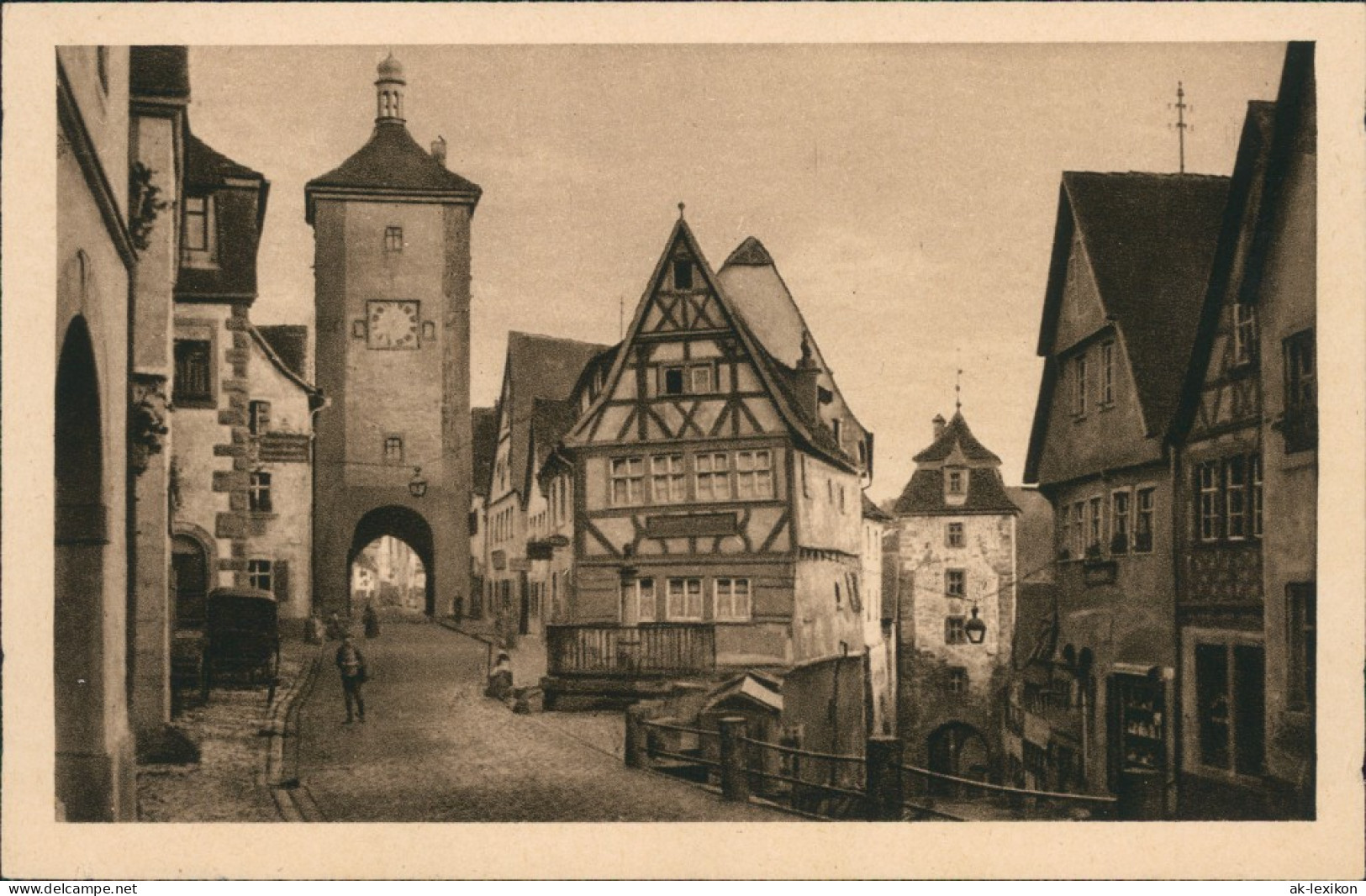 Ansichtskarte Rothenburg Ob Der Tauber Plönlein 1928 - Rothenburg O. D. Tauber