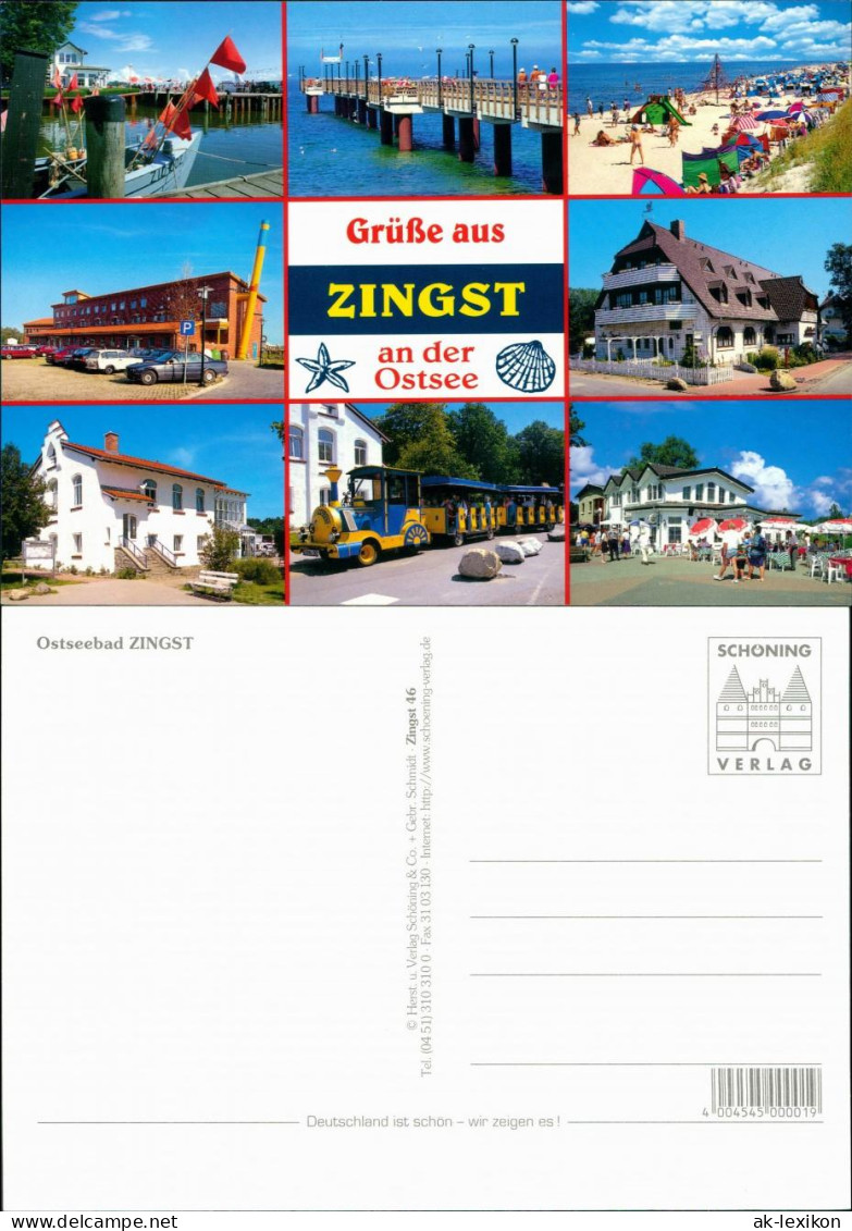 Zingst-Darss Seebrücke, Strand, Strandbahn, Gaststätte, Kurhaus 1995 - Zingst