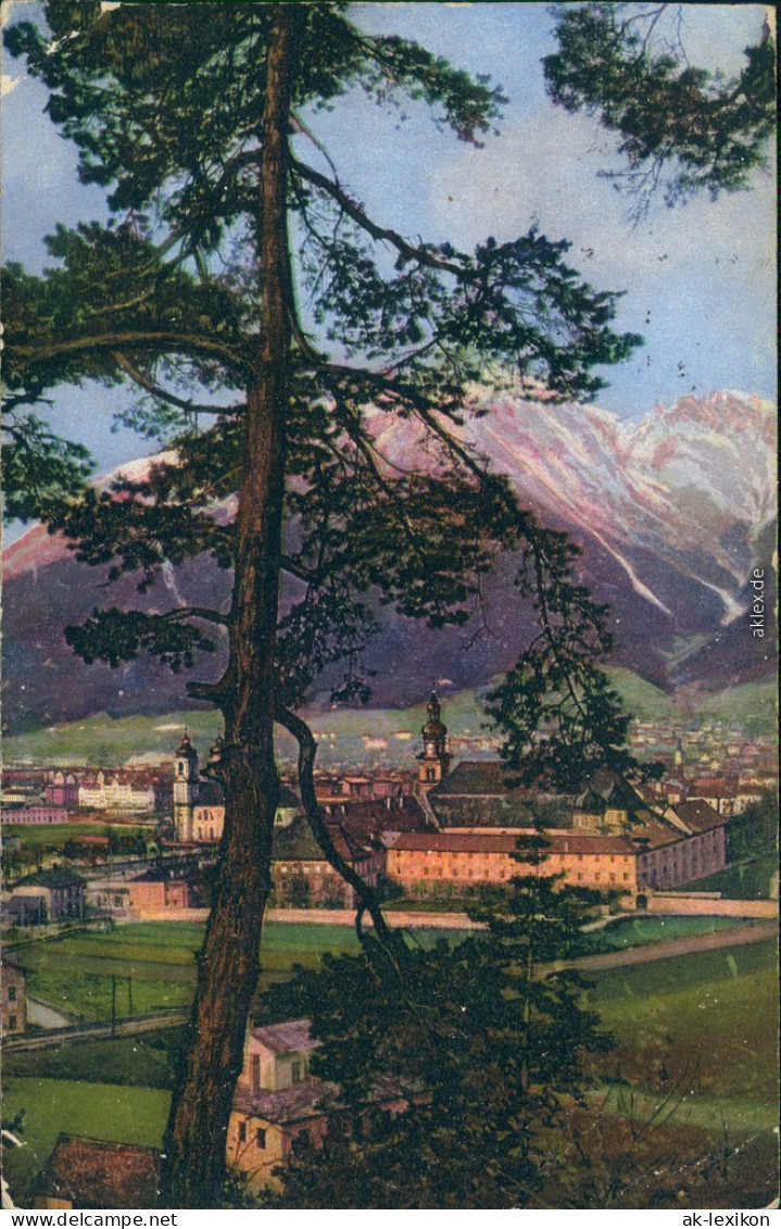 Cartoline Brixen Bressanone Panorama Durch Bäume 1909 Stempel Oberbozen - Other & Unclassified