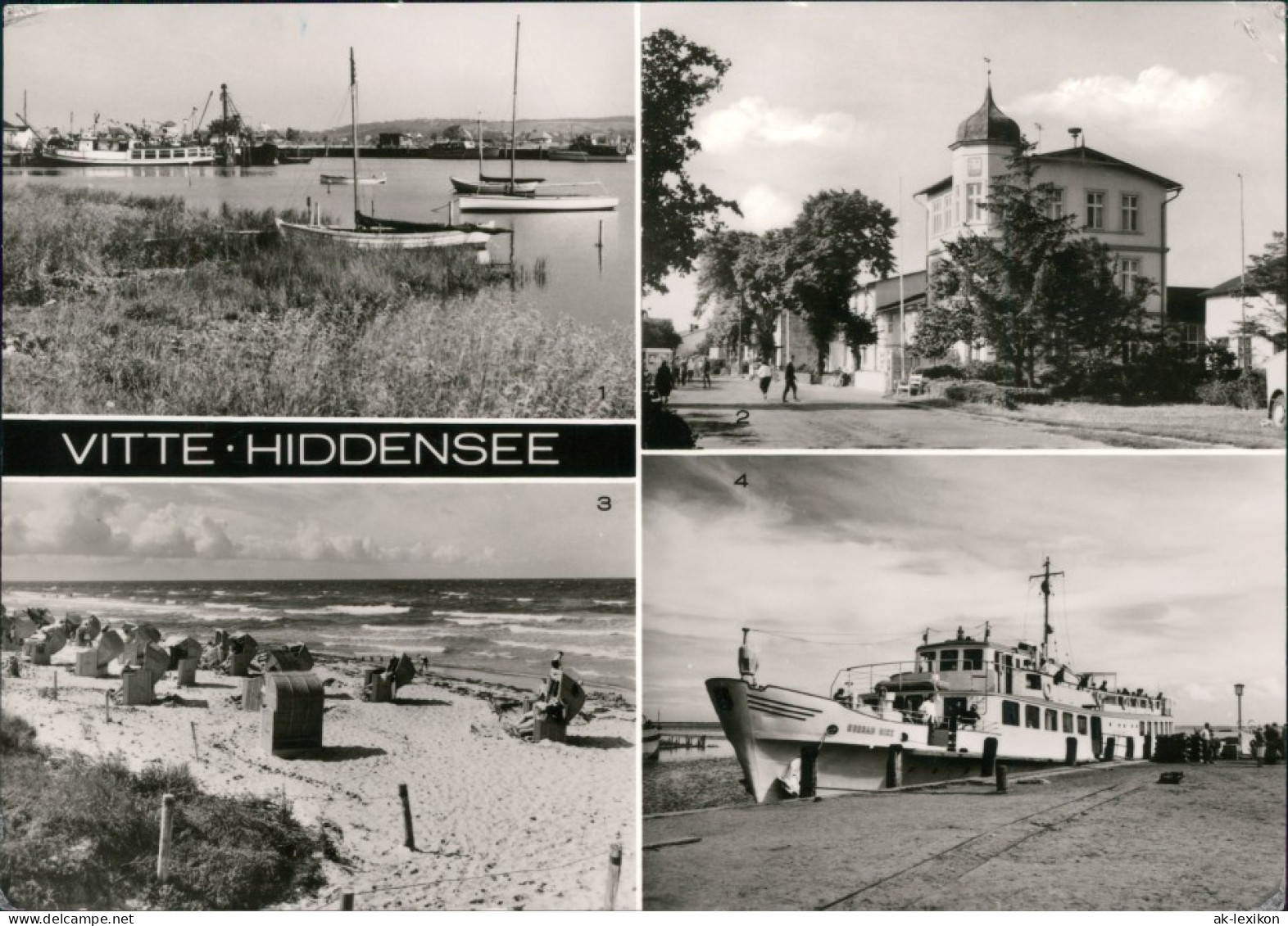 Vitte-Hiddensee Hiddensöe Hafen, FDGB-Erholungsheim Zur Ostsee, Strand 1984 - Hiddensee