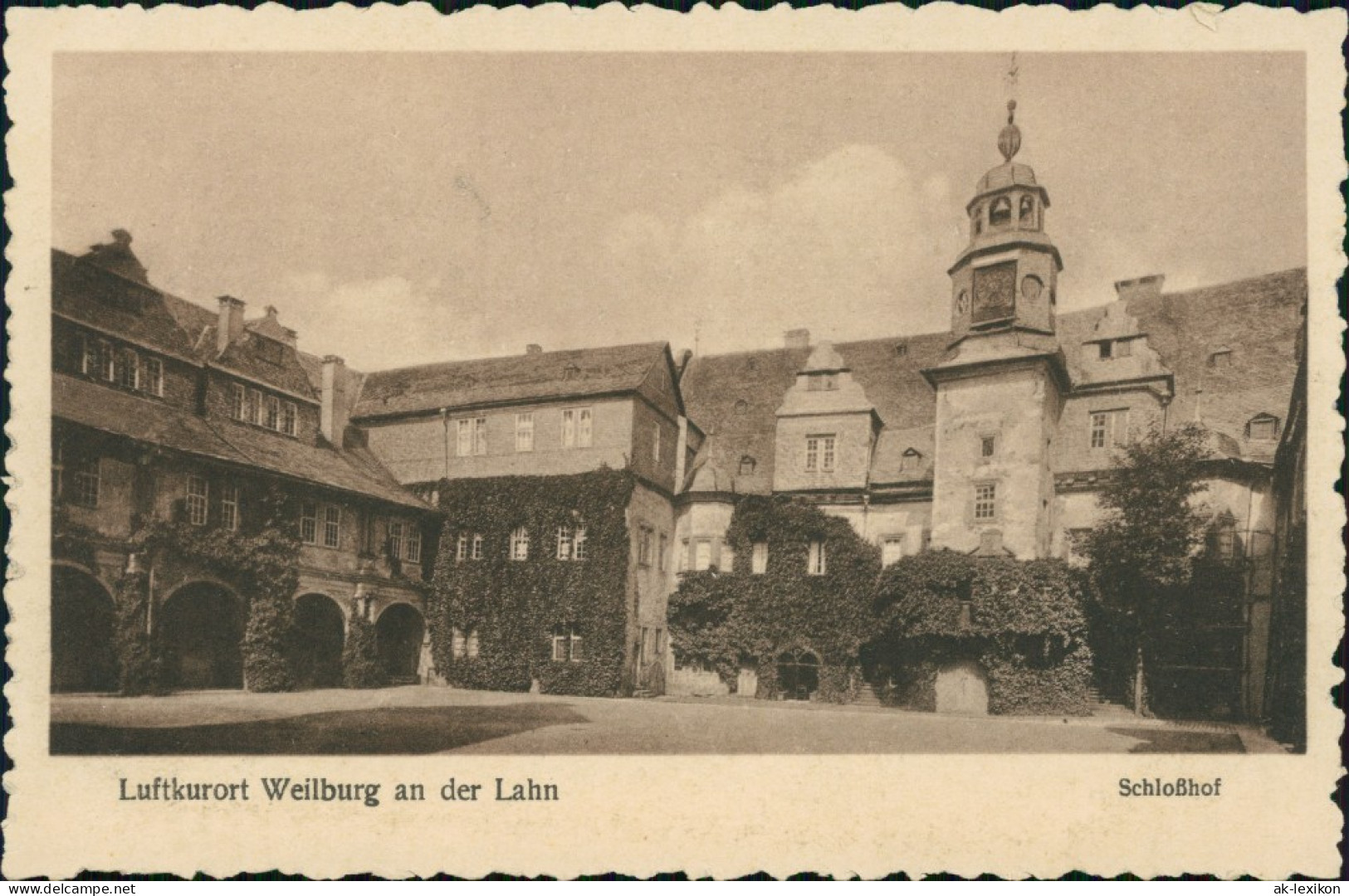 Ansichtskarte Weilburg (Lahn) Schloßhof 1932 - Weilburg