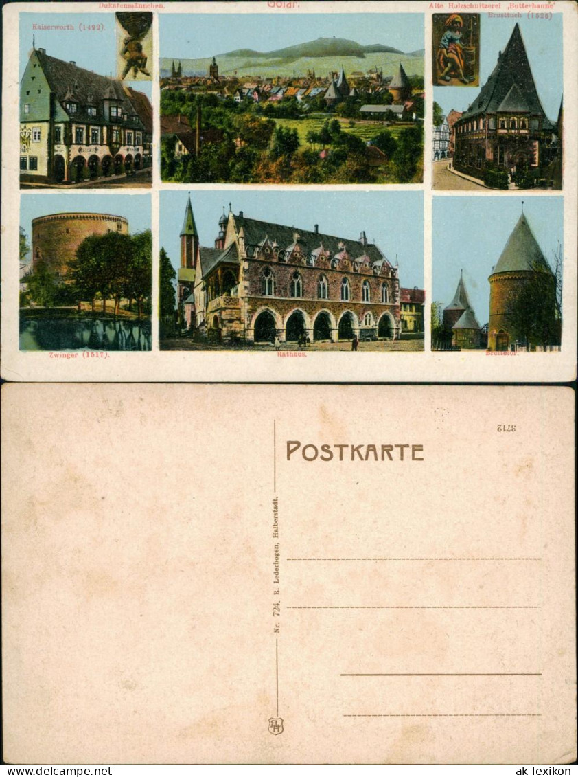 Goslar Kaiserworth, Panorama, Brusttuch, Zwinger, Rathaus, Breitetor 1920 - Goslar