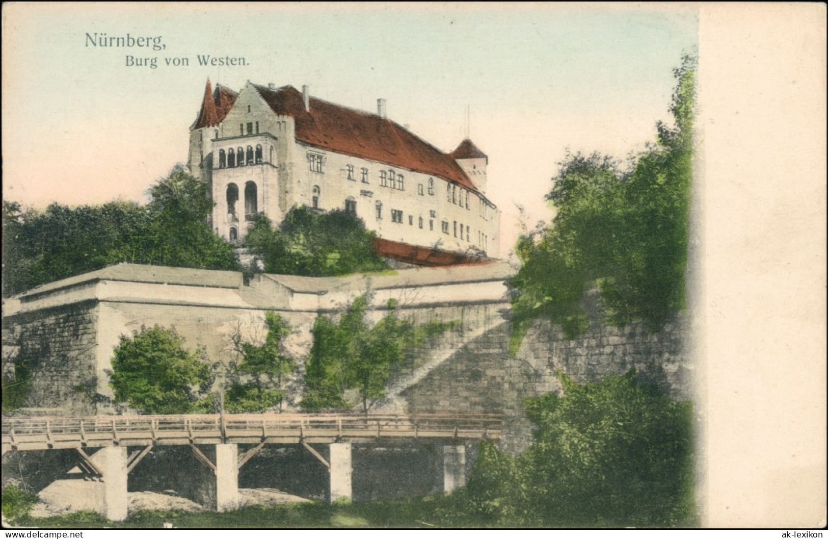 Ansichtskarte Nürnberg Brücke Und BUrg Von Westen (coloriert) 1906  - Nuernberg