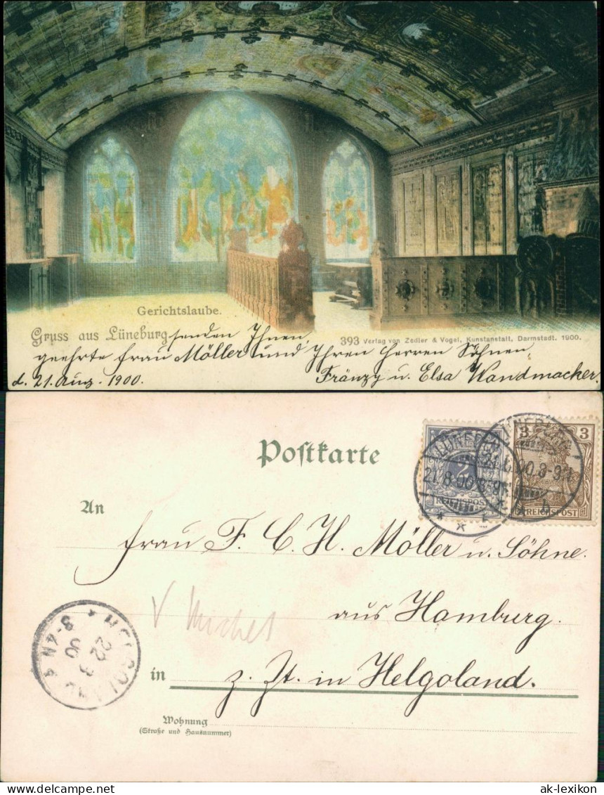 Ansichtskarte Lüneburg Innenansicht - Gerichtslaube 1900  - Lüneburg