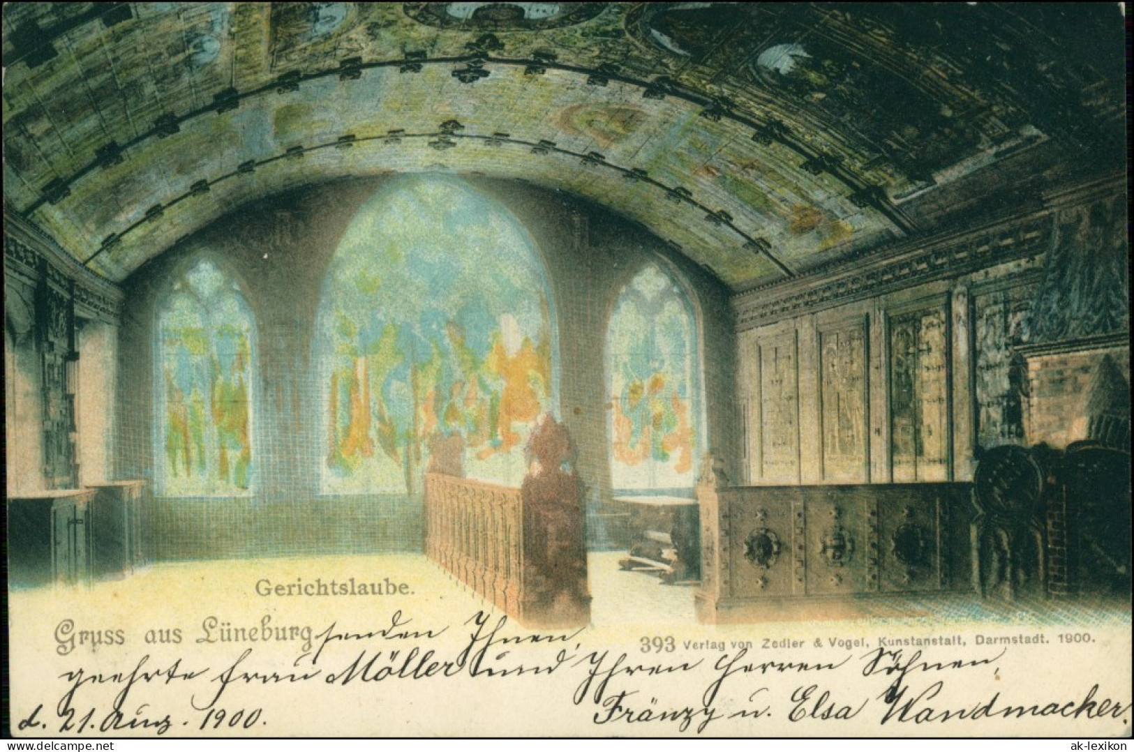 Ansichtskarte Lüneburg Innenansicht - Gerichtslaube 1900  - Lüneburg