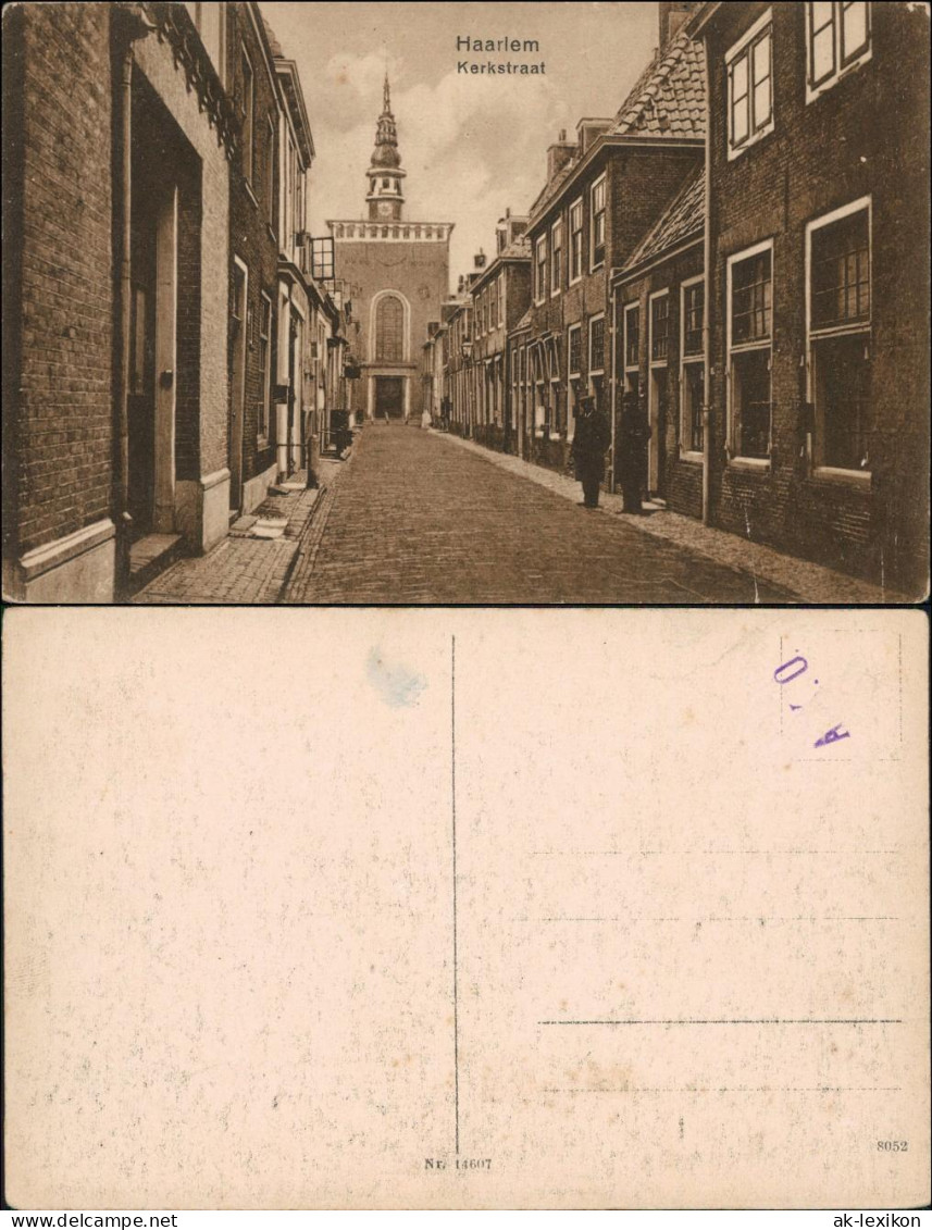 Postkaart Haarlem Kerkstraat/Kirchenstrasse 1915  - Haarlem