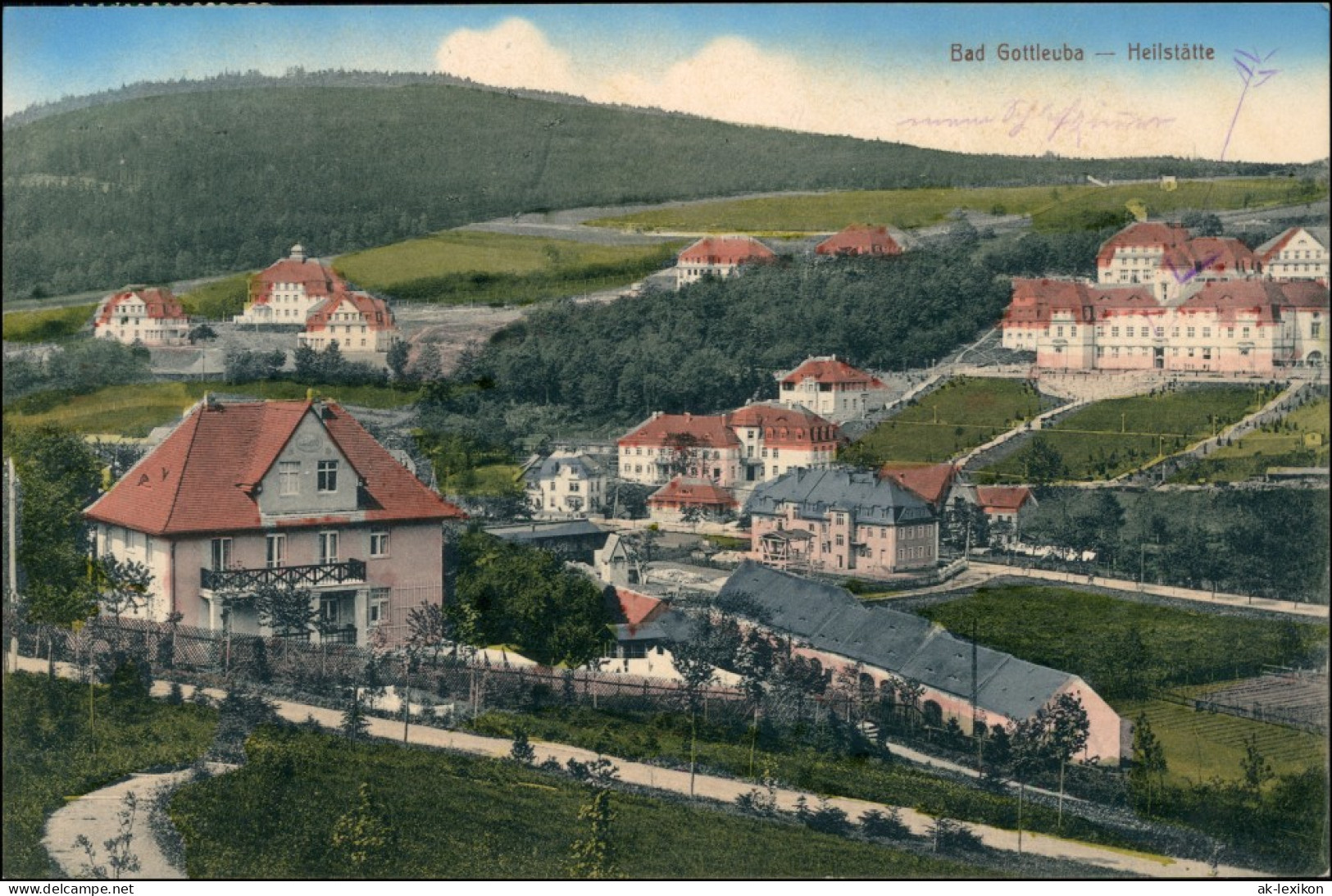 Ansichtskarte Bad Gottleuba-Bad Gottleuba-Berggießhübel Heilstätte 1914 - Bad Gottleuba-Berggiesshuebel