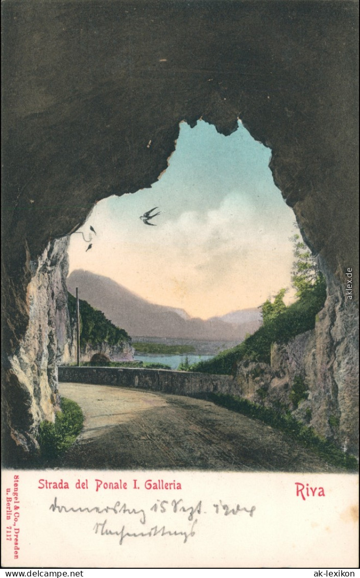 Cartoline Riva Del Garda Strada Del Ponale I. Galleria/Straße 1908  - Other & Unclassified