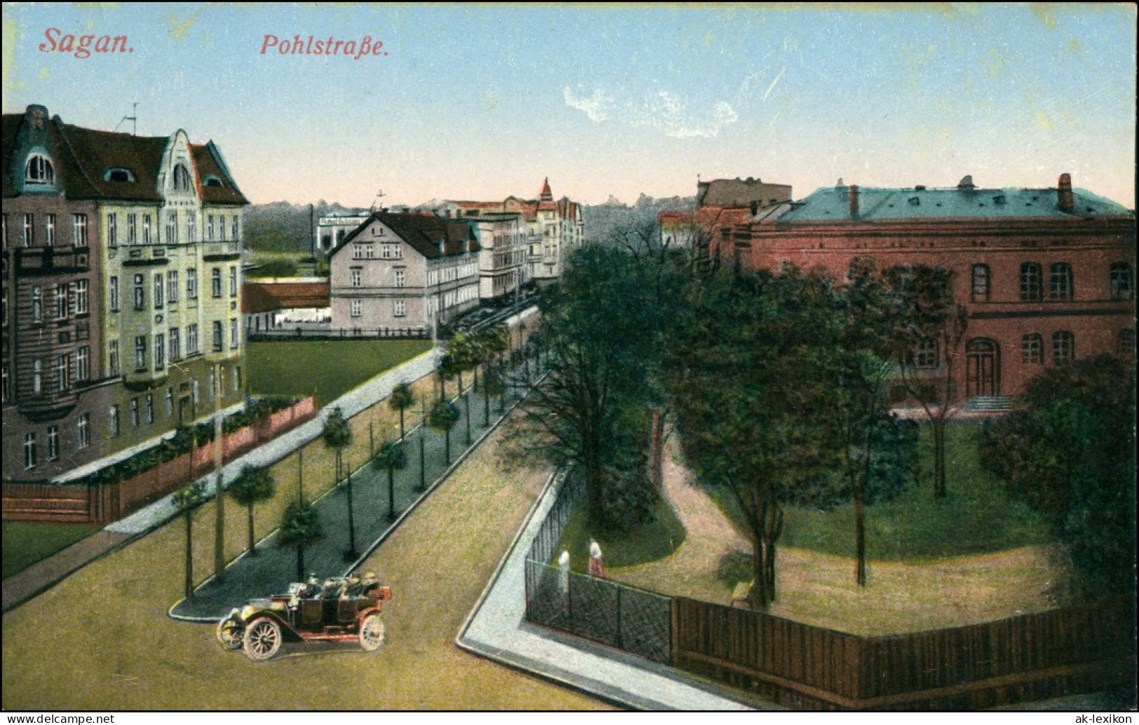 Postcard Sagan &#379;aga&#324; Partie In Der Pohlstraße 1914  - Neumark