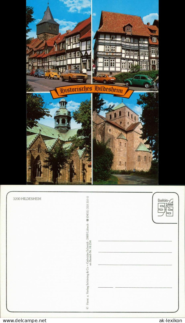 Ansichtskarte Hildesheim Kirche, Fachwerkhäuser 1995 - Hildesheim