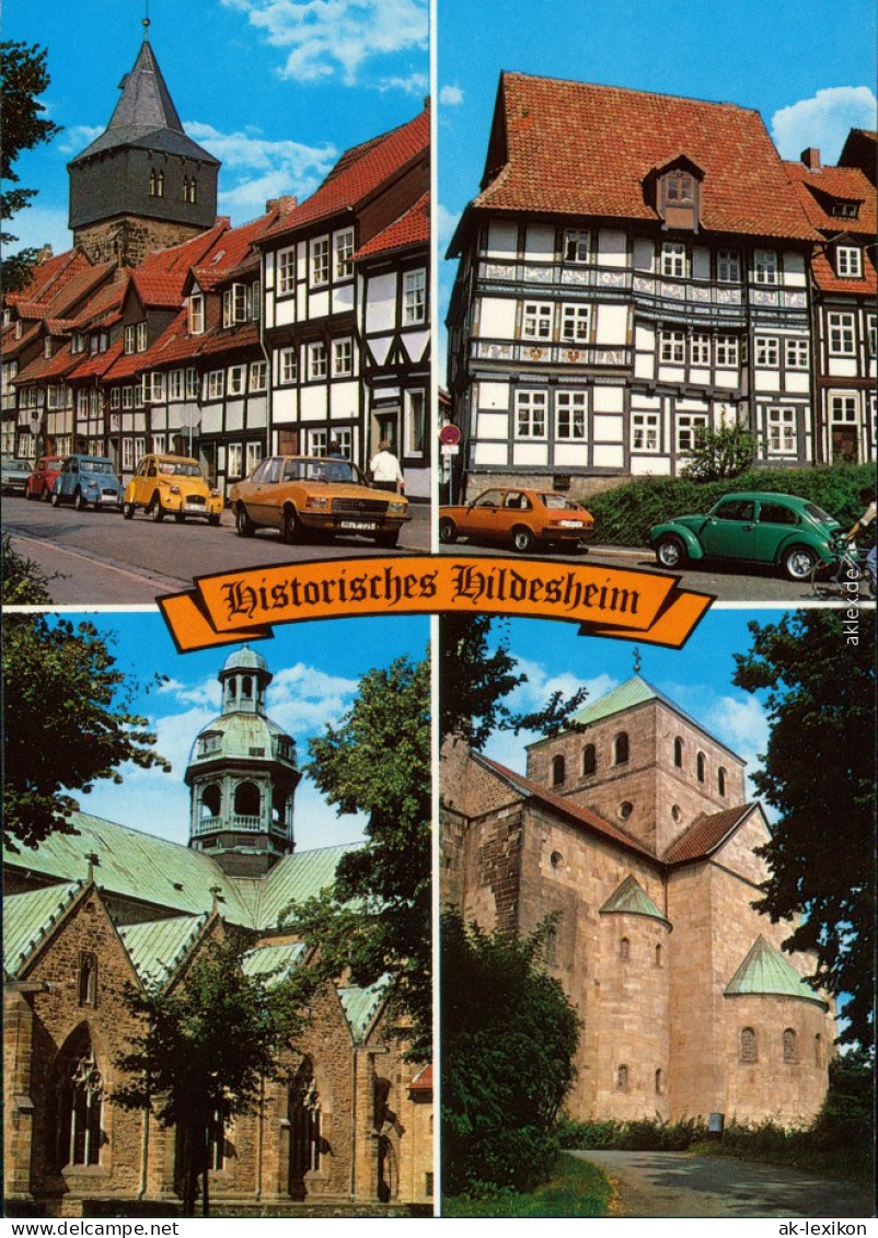 Ansichtskarte Hildesheim Kirche, Fachwerkhäuser 1995 - Hildesheim