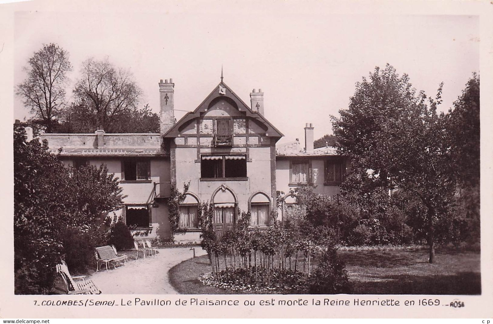 Colombes -  Pavillon Plaisance - Rene Henriette  -  Serie Rose  * - CPA °J - Colombes