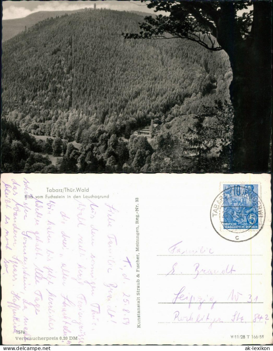 Ansichtskarte Tabarz/Thüringer Wald Lauchagrund 1959 - Tabarz