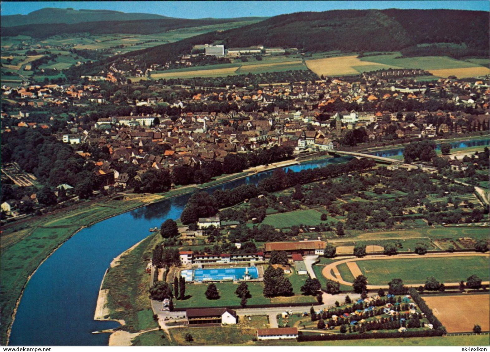 Ansichtskarte Höxter (Weser) Luftbild 1985 - Höxter