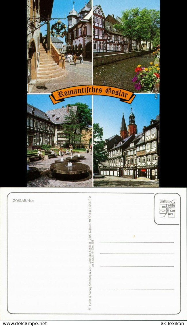 Ansichtskarte Goslar Rathaustreppe, Brunnen, Kirche, Fluss 1995 - Goslar