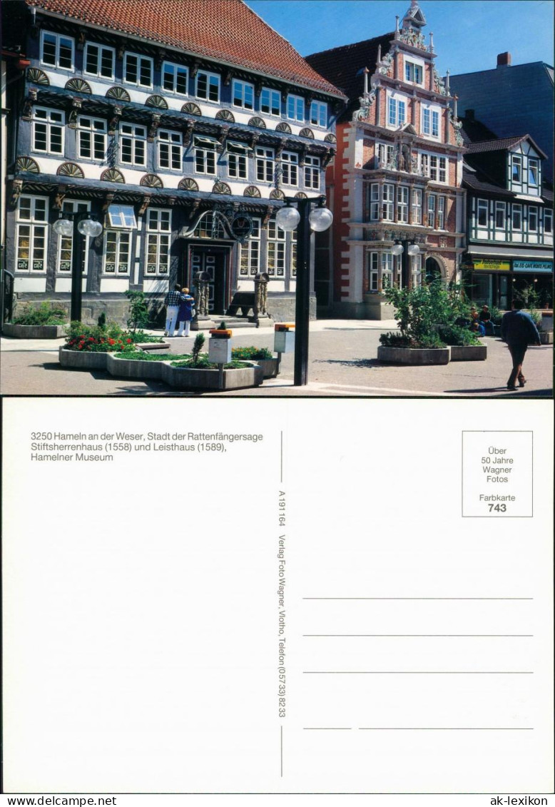 Ansichtskarte Hameln Stiftsherrenhaus, Leisthaus, Museum 1995 - Hameln (Pyrmont)