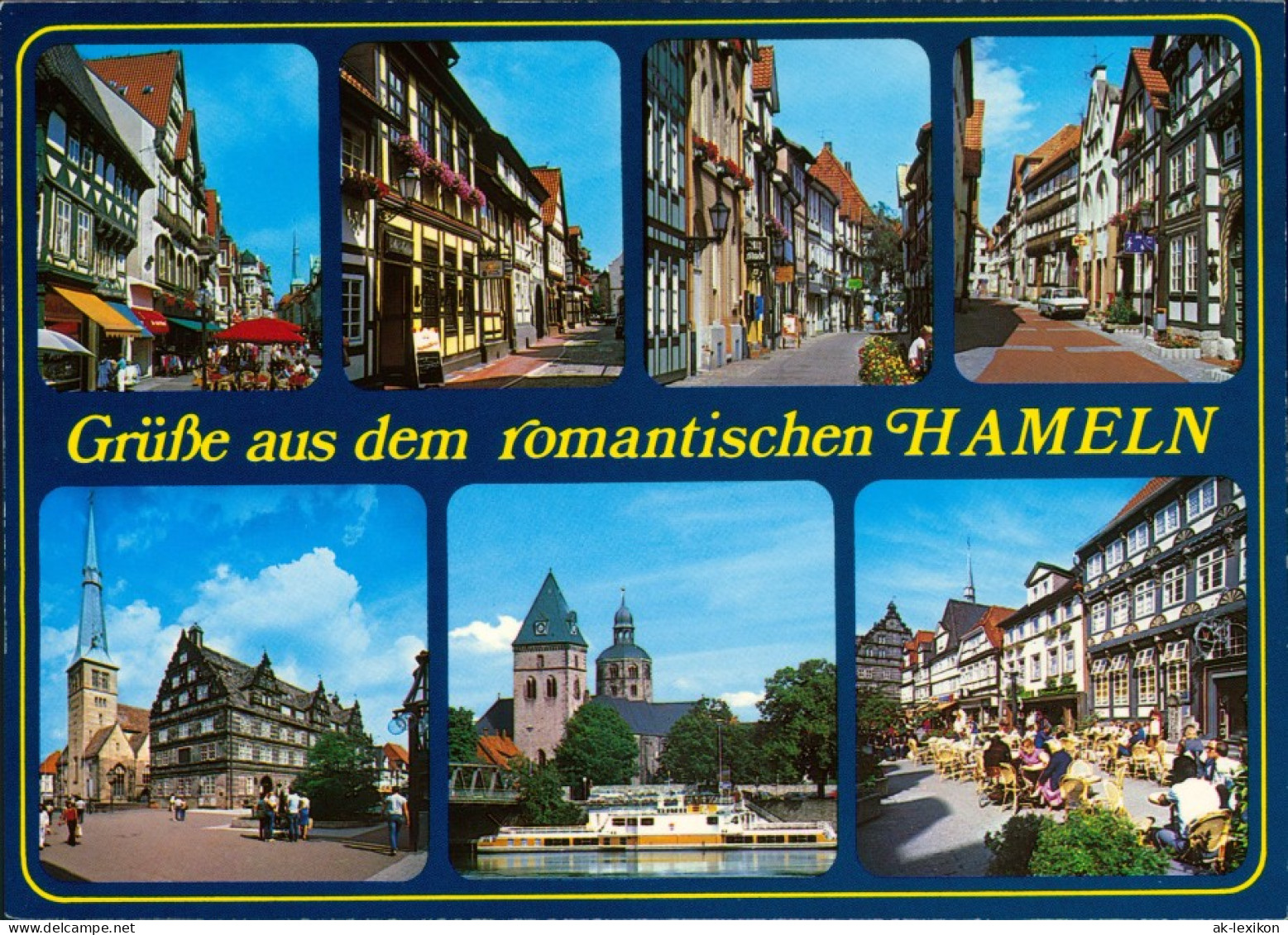 Hameln Geschäfte, Marktkirche, Café, Gassen, Weser Mit Fähre 1995 - Hameln (Pyrmont)