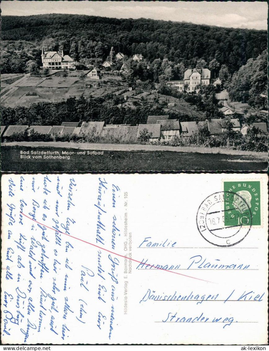 Ansichtskarte Bad Salzdetfurth Blick Vom Sothenberg Auf Die Stadt 1959 - Bad Salzdetfurth