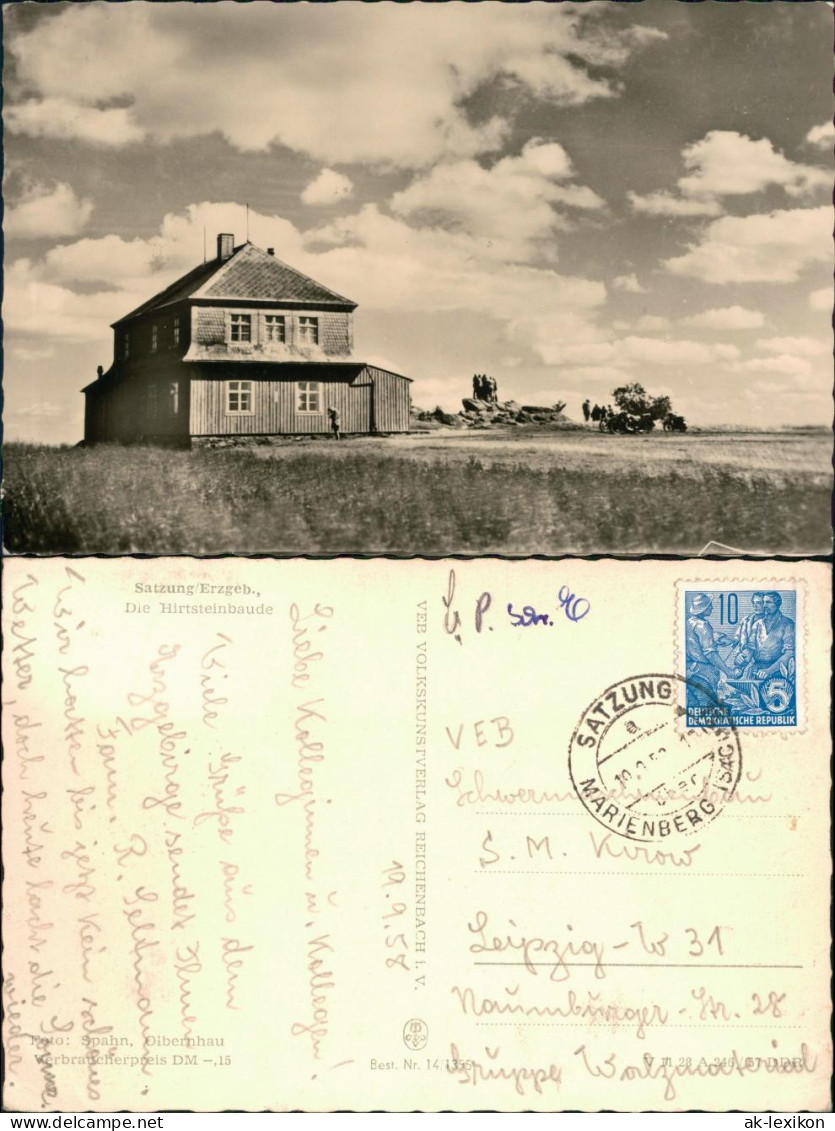 Satzung Am Hirtstein-Marienberg Im Erzgebirge Hirtsteinbaude 1958 - Marienberg