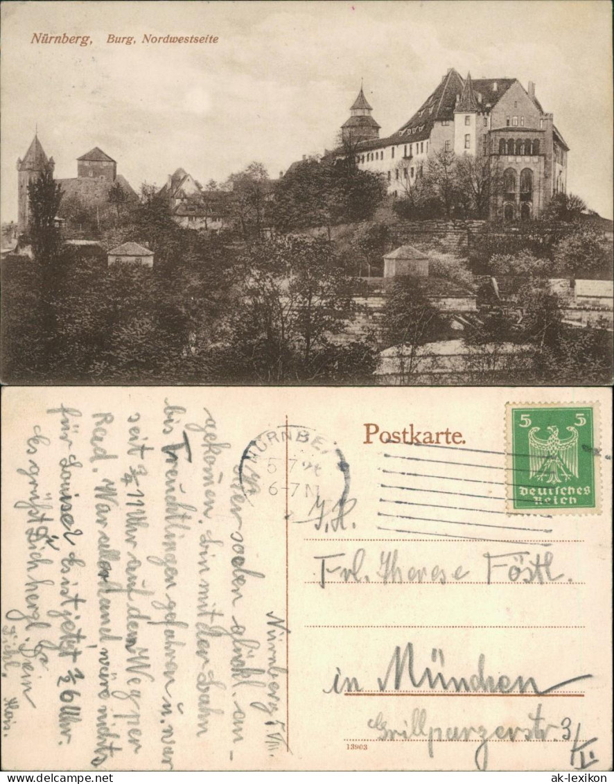 Ansichtskarte Nürnberg Nürnberger Burg 1908 - Nuernberg