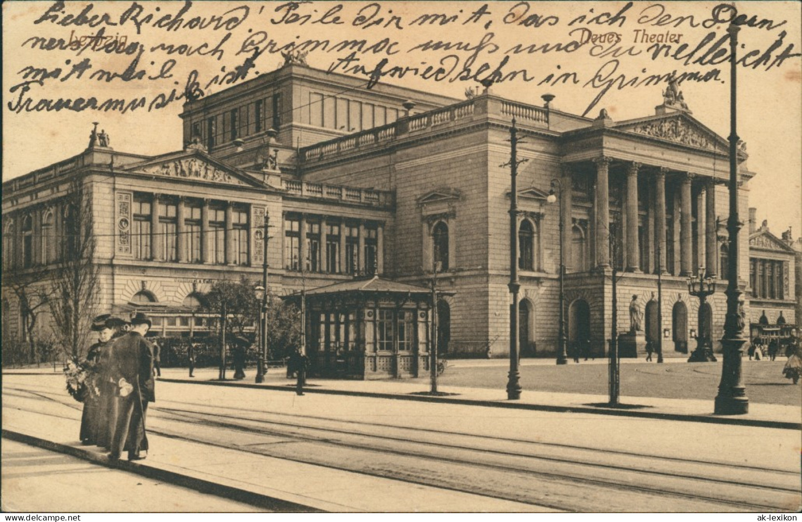 Ansichtskarte Leipzig Neues Theater 1913 - Leipzig