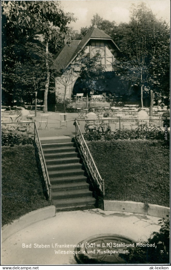 Ansichtskarte Bad Steben Kuranlagen - Wiesenquelle Und Musikpavillon 1941 - Bad Steben