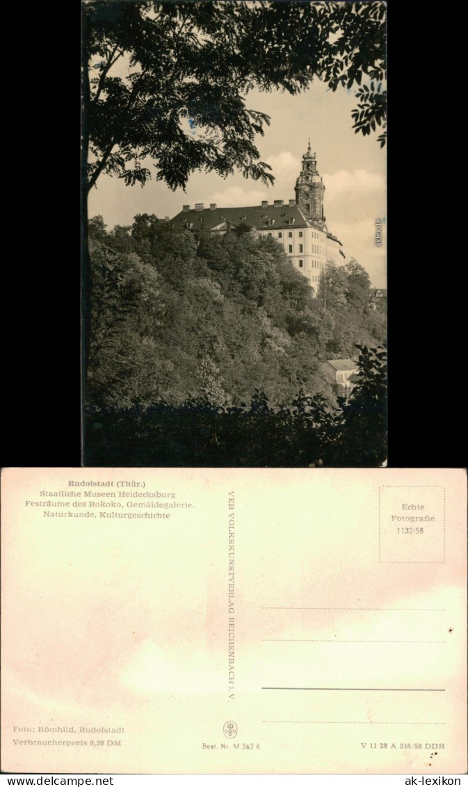 Rudolstadt Staatliche Museen Heidecksburg, Schloss Heidecksburg 1958 - Rudolstadt