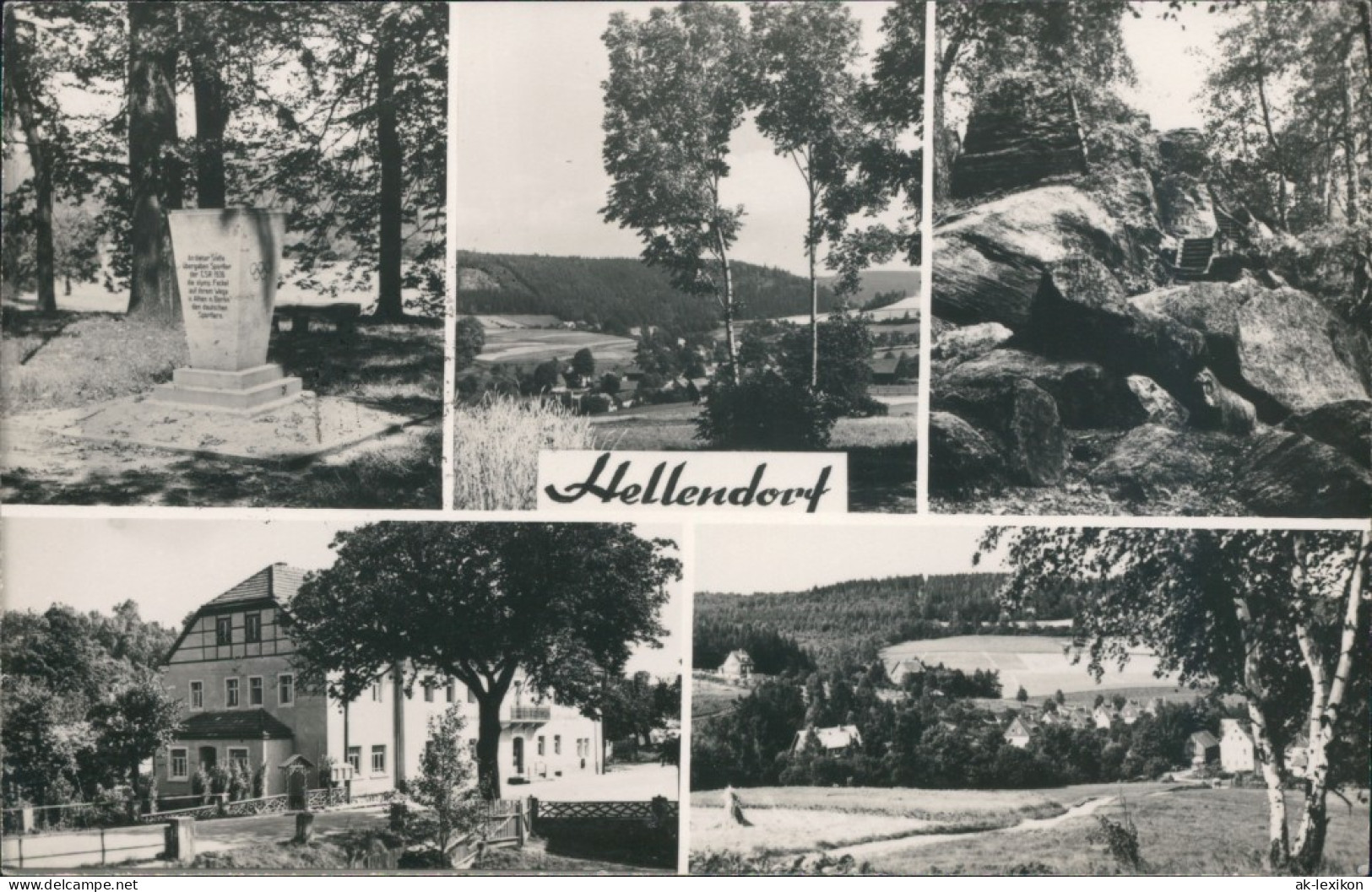 Bad Gottleuba-Bad Gottleuba-Berggießhübel OT  Gedenkstein, Felsen 1961 - Bad Gottleuba-Berggiesshuebel