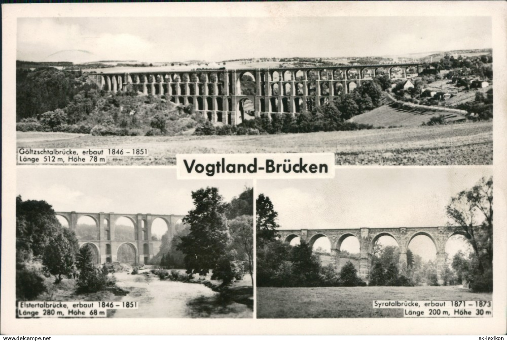 Netzschkau (Vogtland) Vogtland-Brücken: Göltzschtalbrücke,   1959 - Pöhl