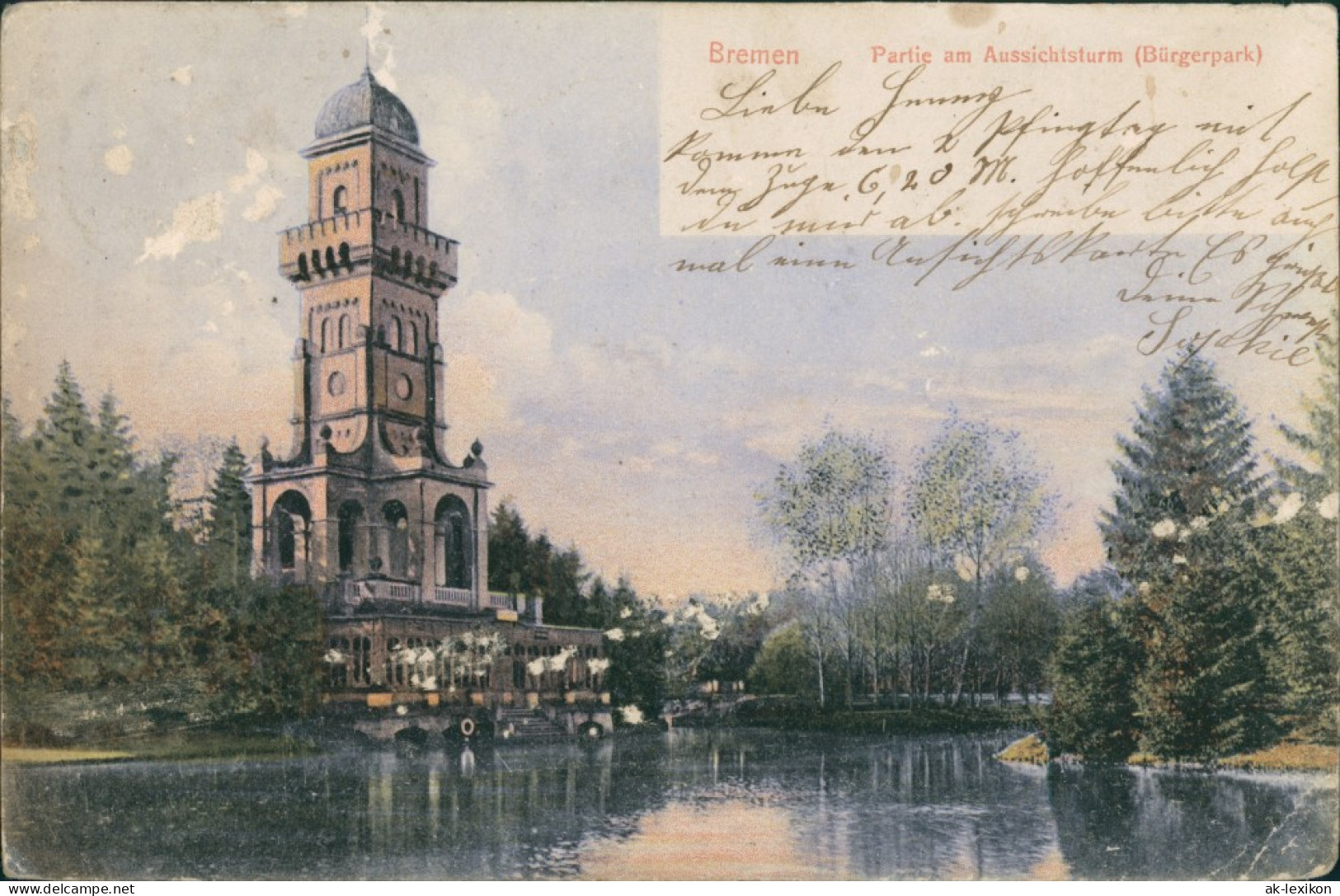 Ansichtskarte Bremen Partie Am Aussichtsturm - Bürgerpark 1904  - Bremen